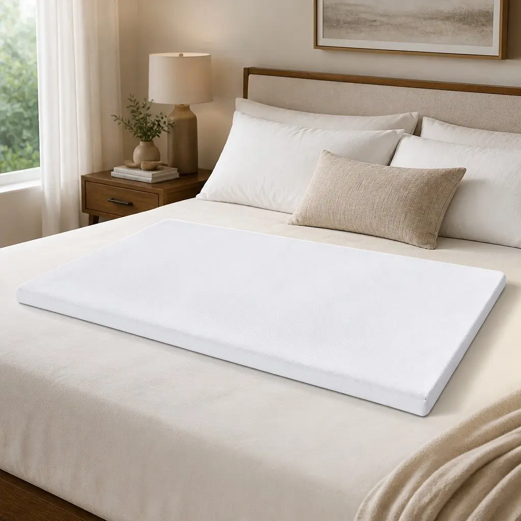 Memory Foam Mattress Topper 8cm Single Lavender Infused 7-Zone Bamboo Cover