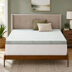 Memory Foam Mattress Topper Queen Gel-Infused Cool Sleeping Pressure Relief 10cm