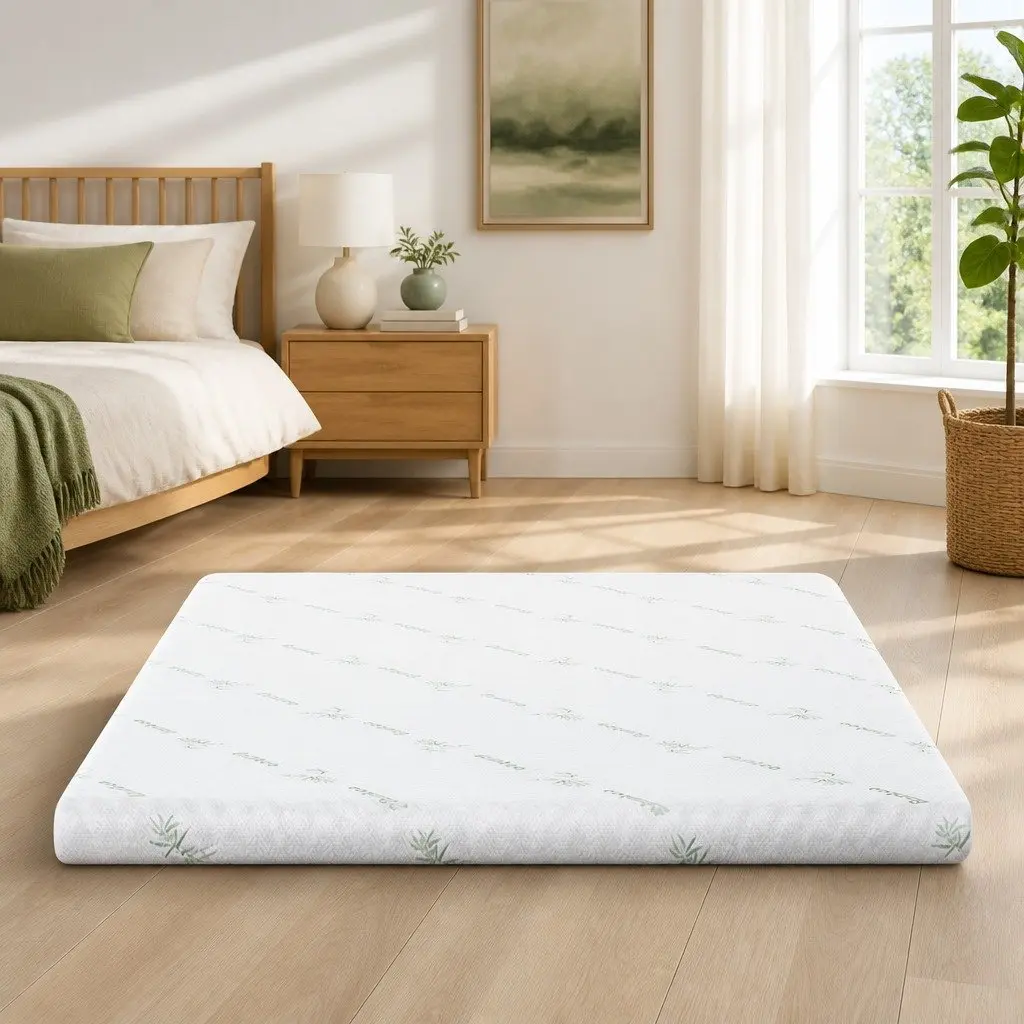 Memory Foam Mattress Topper 10cm Bamboo Cover Gel Infused Cooling Single Bed