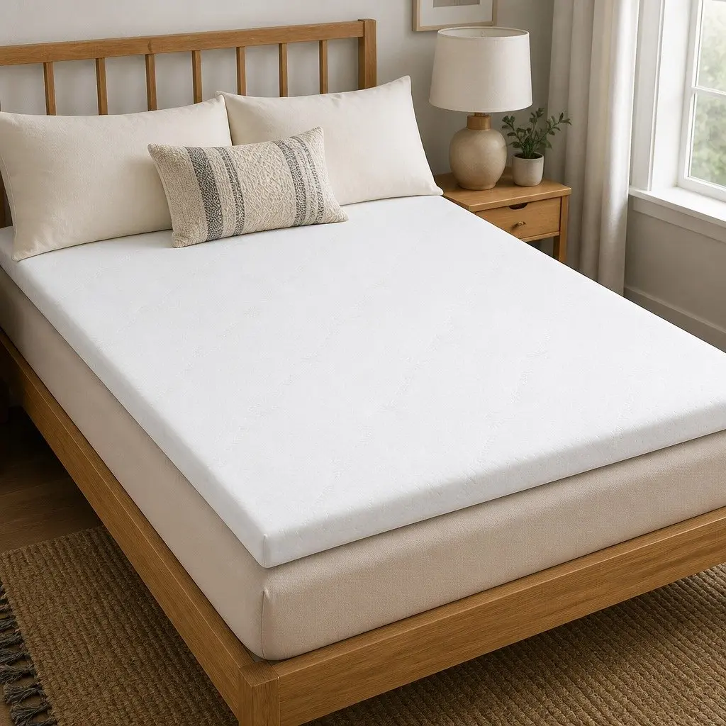 Memory Foam Mattress Topper Gel Infused 5cm King Single Blue