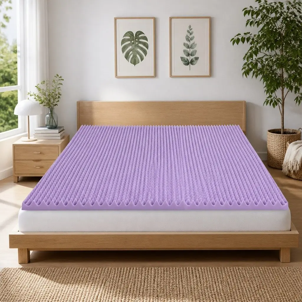 5cm Memory Foam Topper with Lavender Infusion for Double Beds