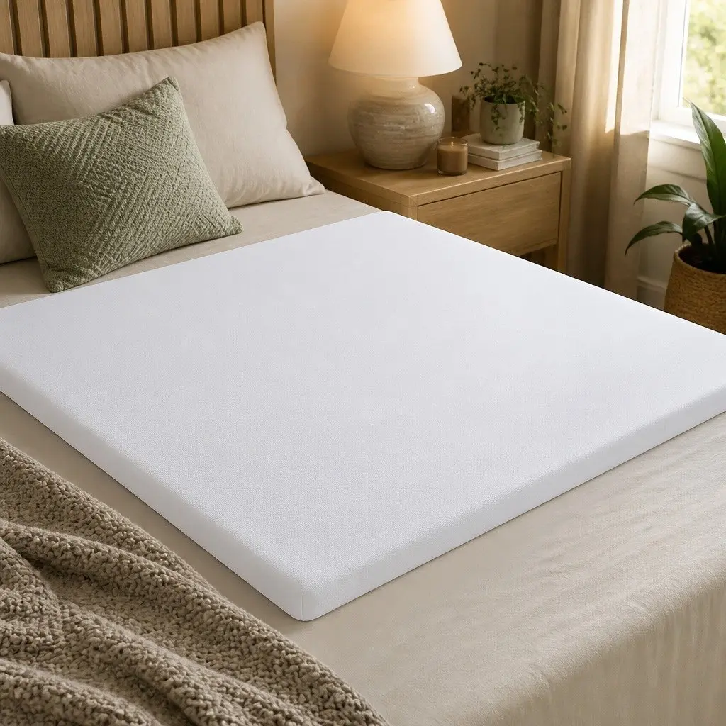 Memory Foam Mattress Topper 8cm Gel Egg Crate Bamboo King Single Pressure Relief