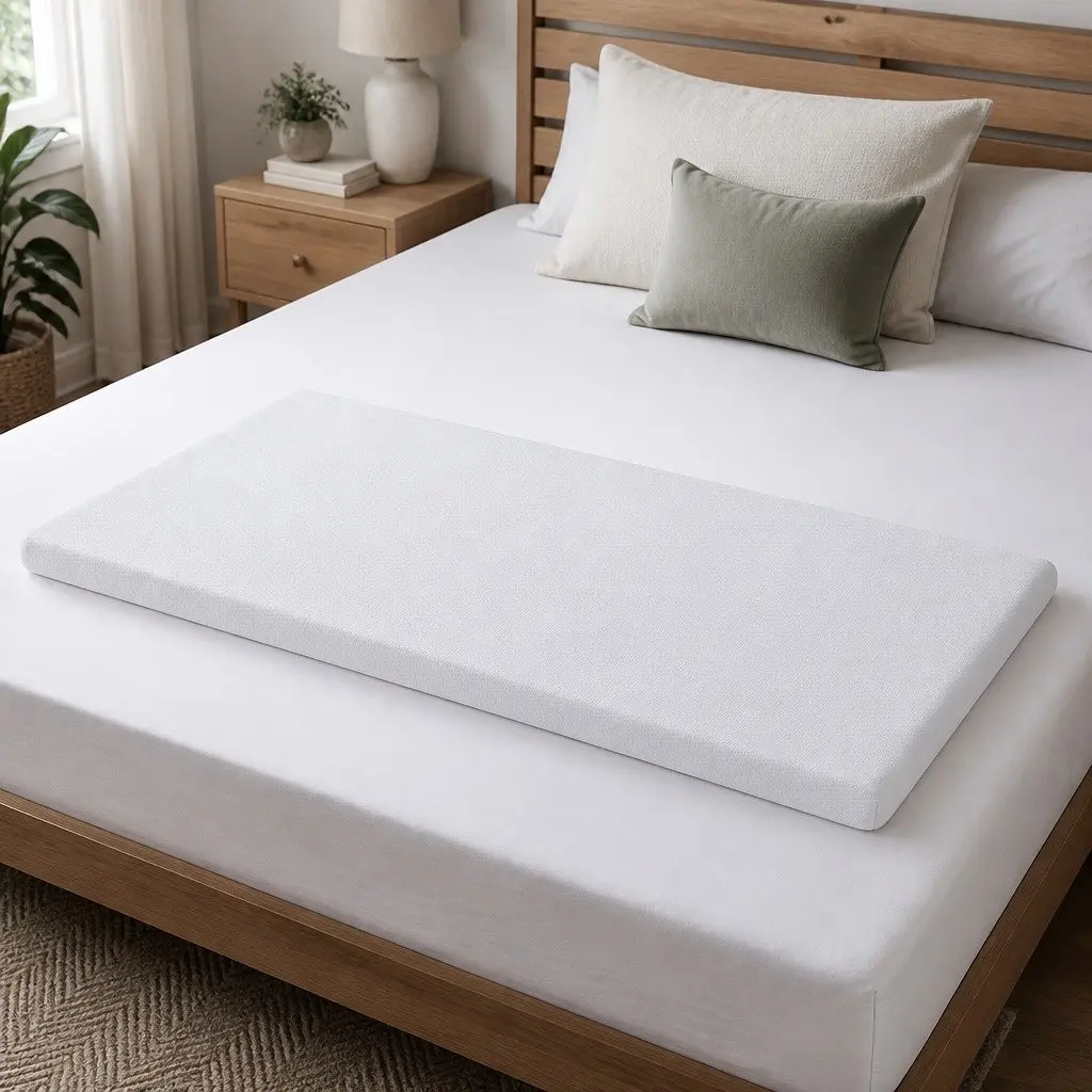 Memory Foam Mattress Topper 8cm Double Gel Egg Crate Breathable Bamboo Cover