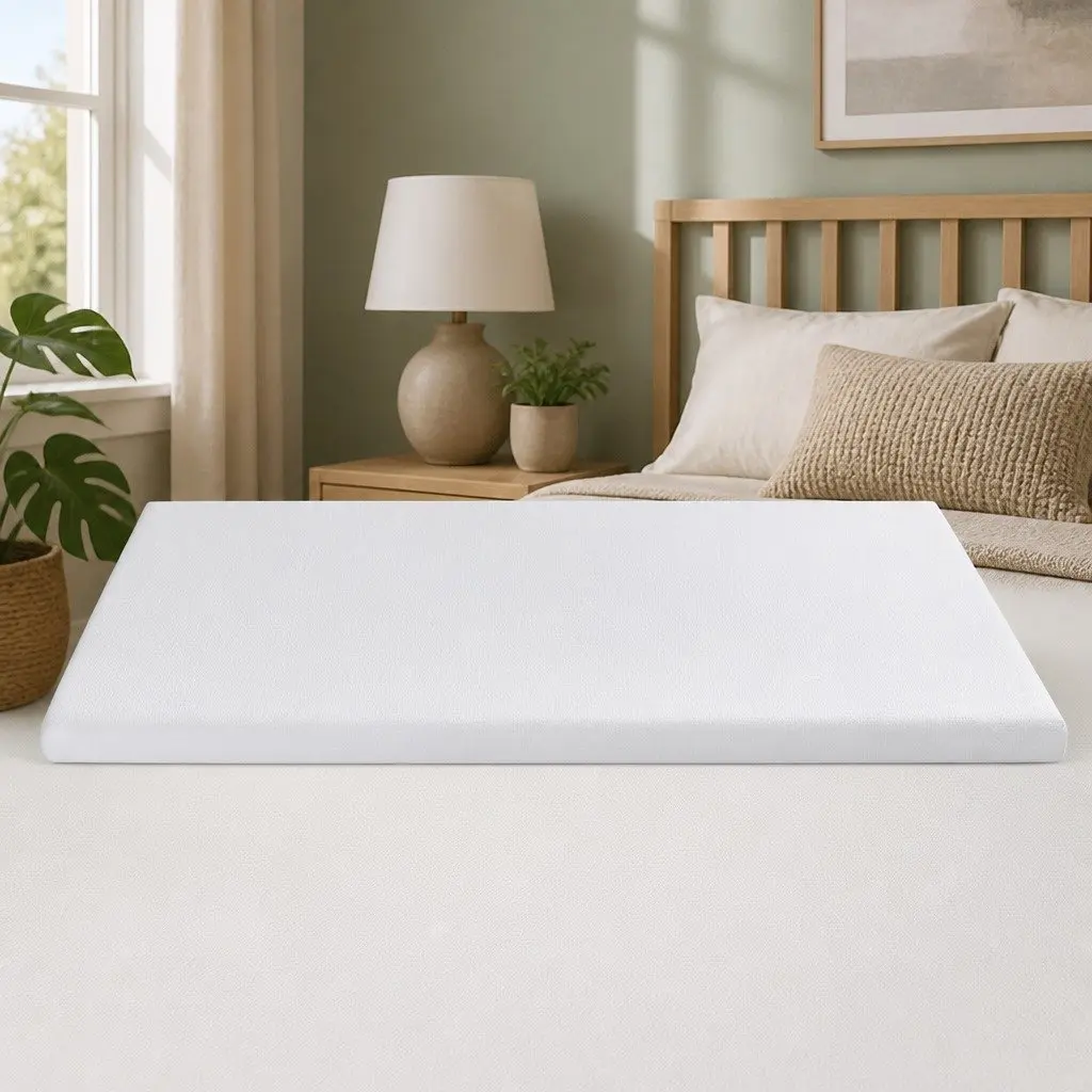 Memory Foam Mattress Topper 8cm Gel Egg Crate Bamboo Cover King Bed