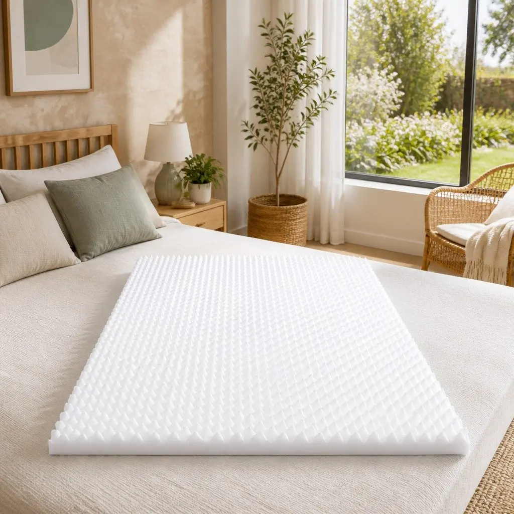 Memory Foam Mattress Topper Egg Crate 5cm Queen Bed Comfort Layer Support