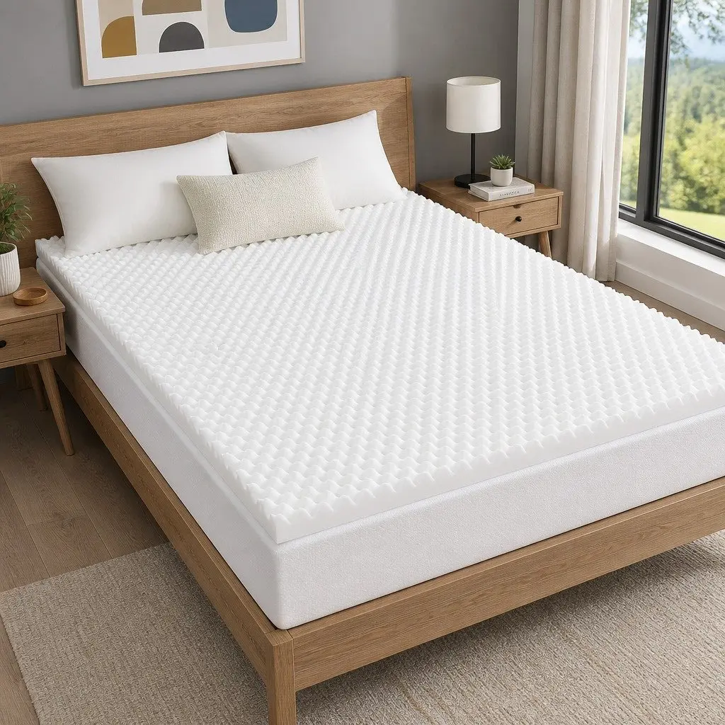 Memory Foam Mattress Topper Egg Crate 5cm Single Bed Comfort Layer Support