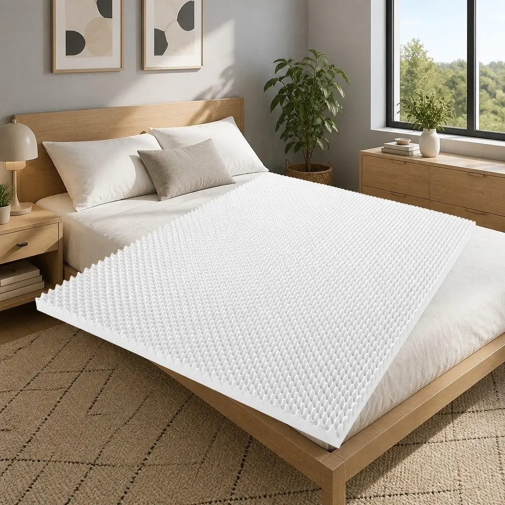 Memory Foam Mattress Topper Egg Crate 5cm Single Bed Comfort Layer Support