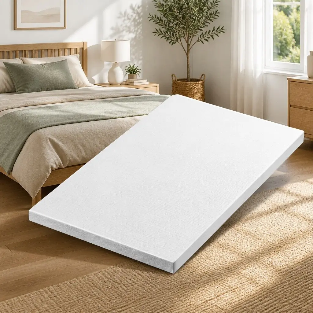 Memory Foam Topper 8cm King Single Ventilated Breathable Cool Gel Blue