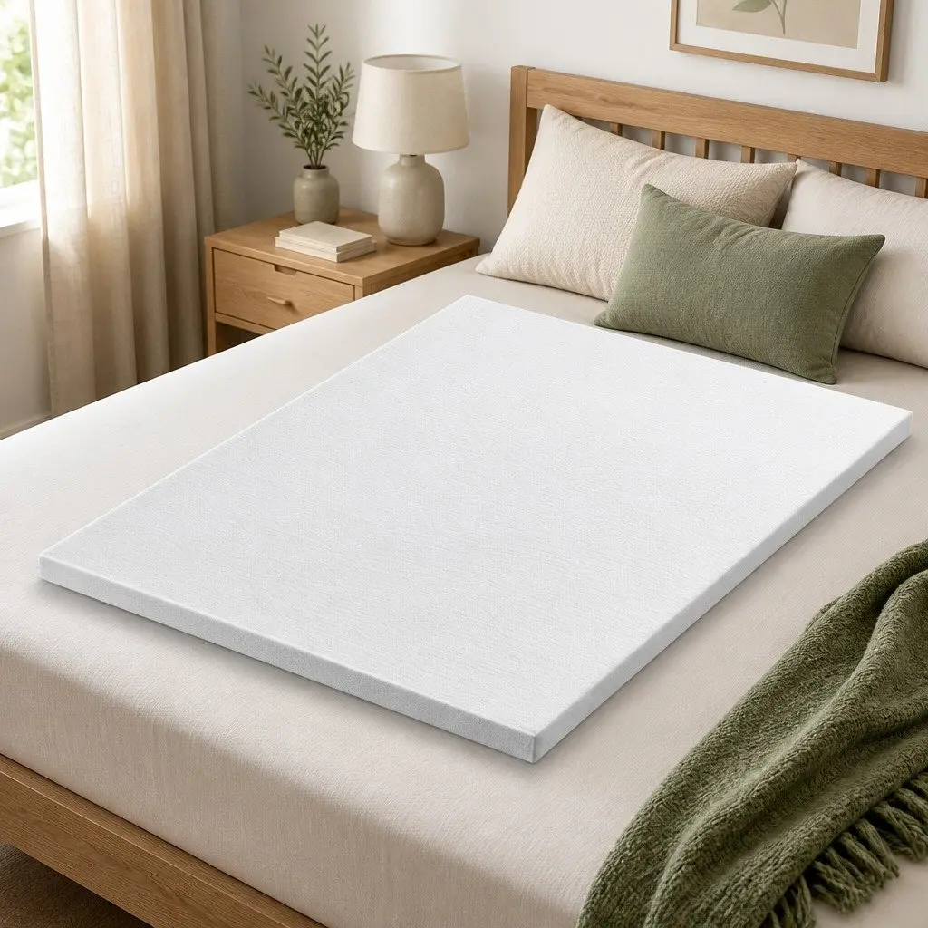 Memory Foam Mattress Topper 5cm Queen Bed Ventilated Gel Blue