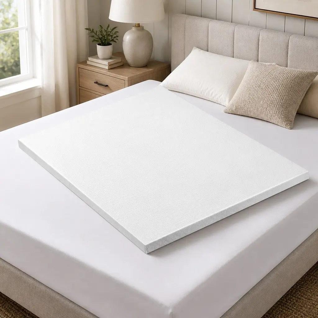 Memory Foam Mattress Topper 5cm Queen Bed Ventilated Gel Blue