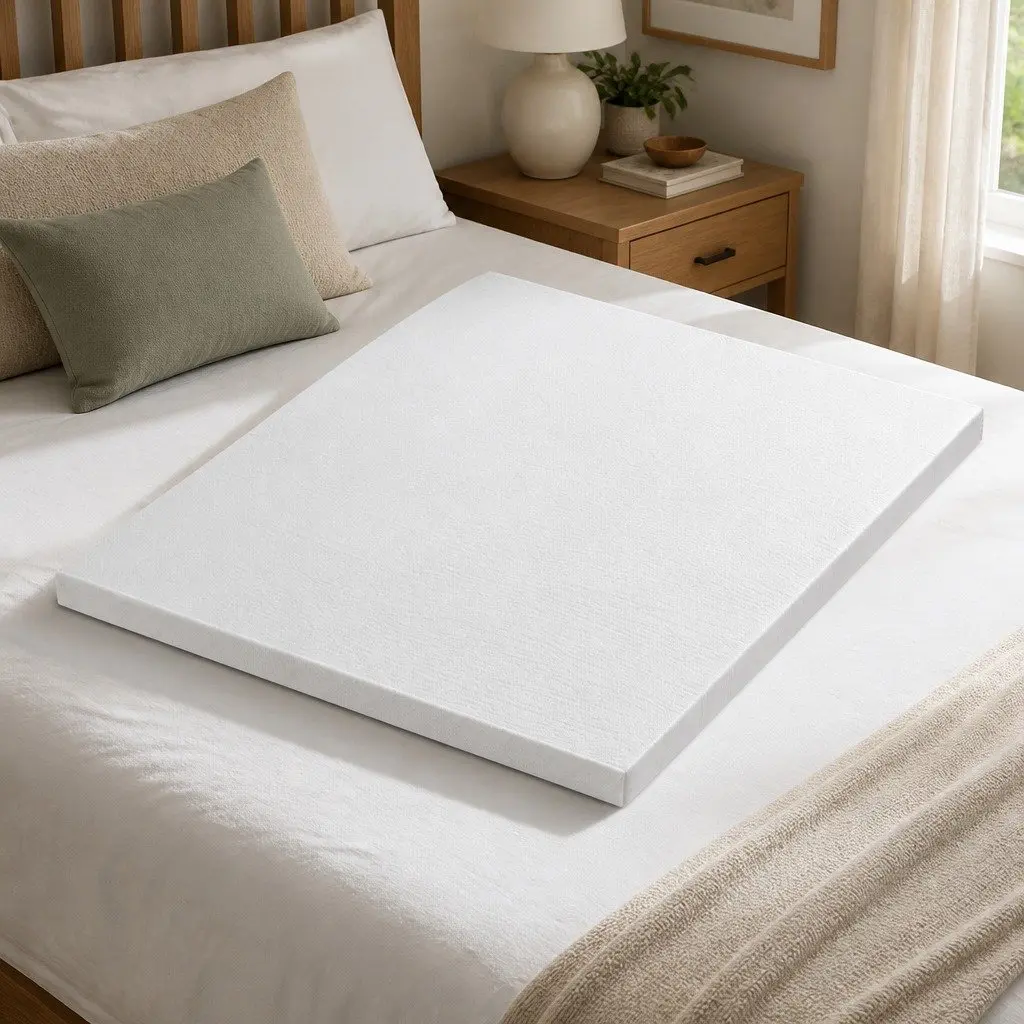Memory Foam Mattress Topper 8cm Ventilated Blue King Bed