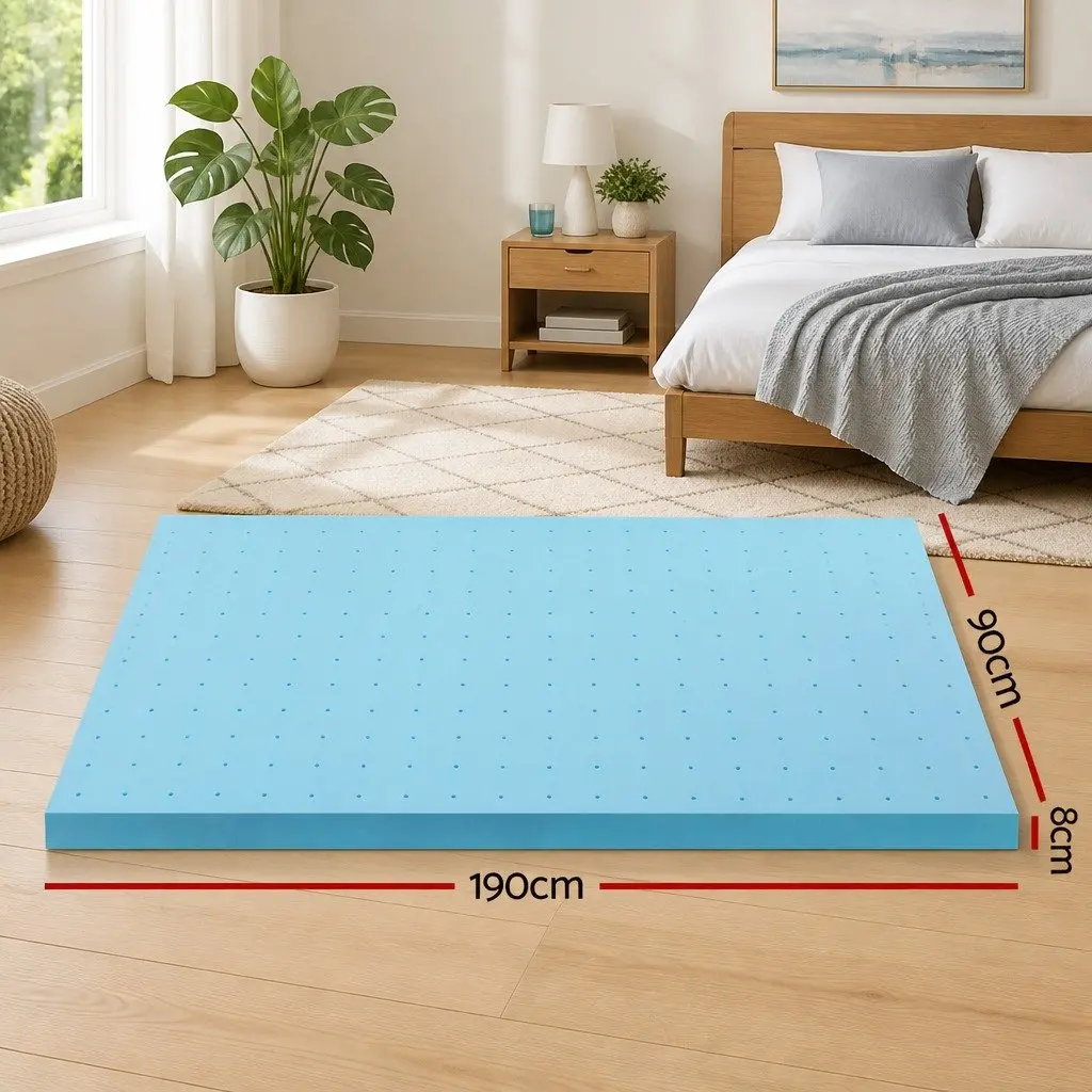 8cm Memory Foam Topper for Single Beds