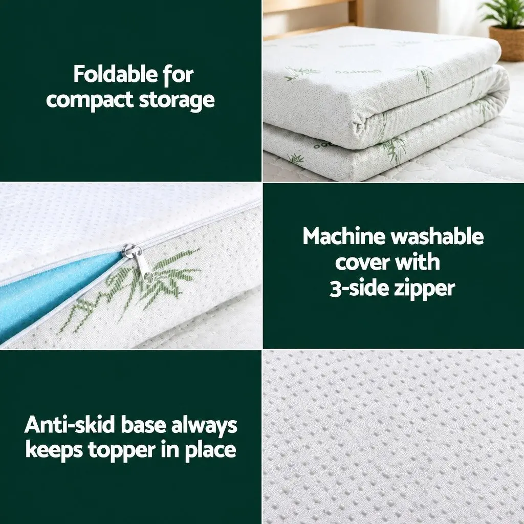 8cm Memory Foam Topper for Single Beds