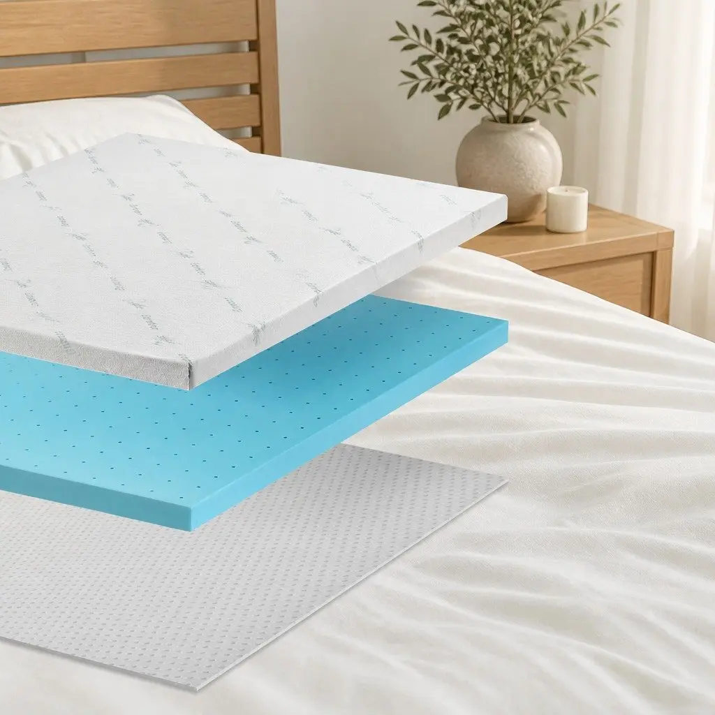 8cm Memory Foam Topper for Single Beds