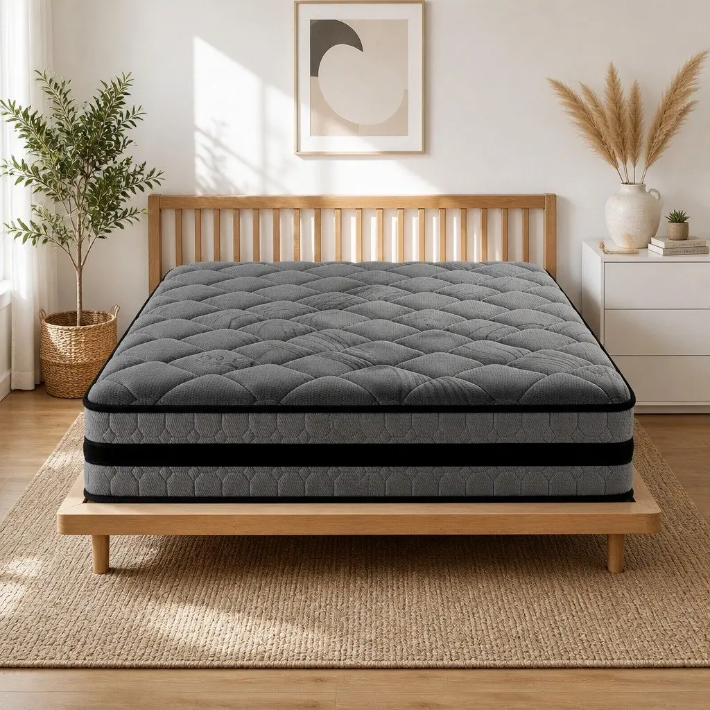 Single Mattress 22cm Pocket Spring Medium Firm Support Comfortable Sleep Bed
