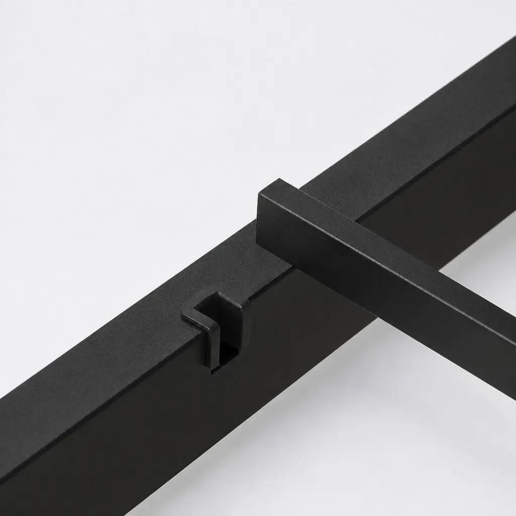 Metal Daybed Frame Black Industrial Style with Trundle Single Size Furniture