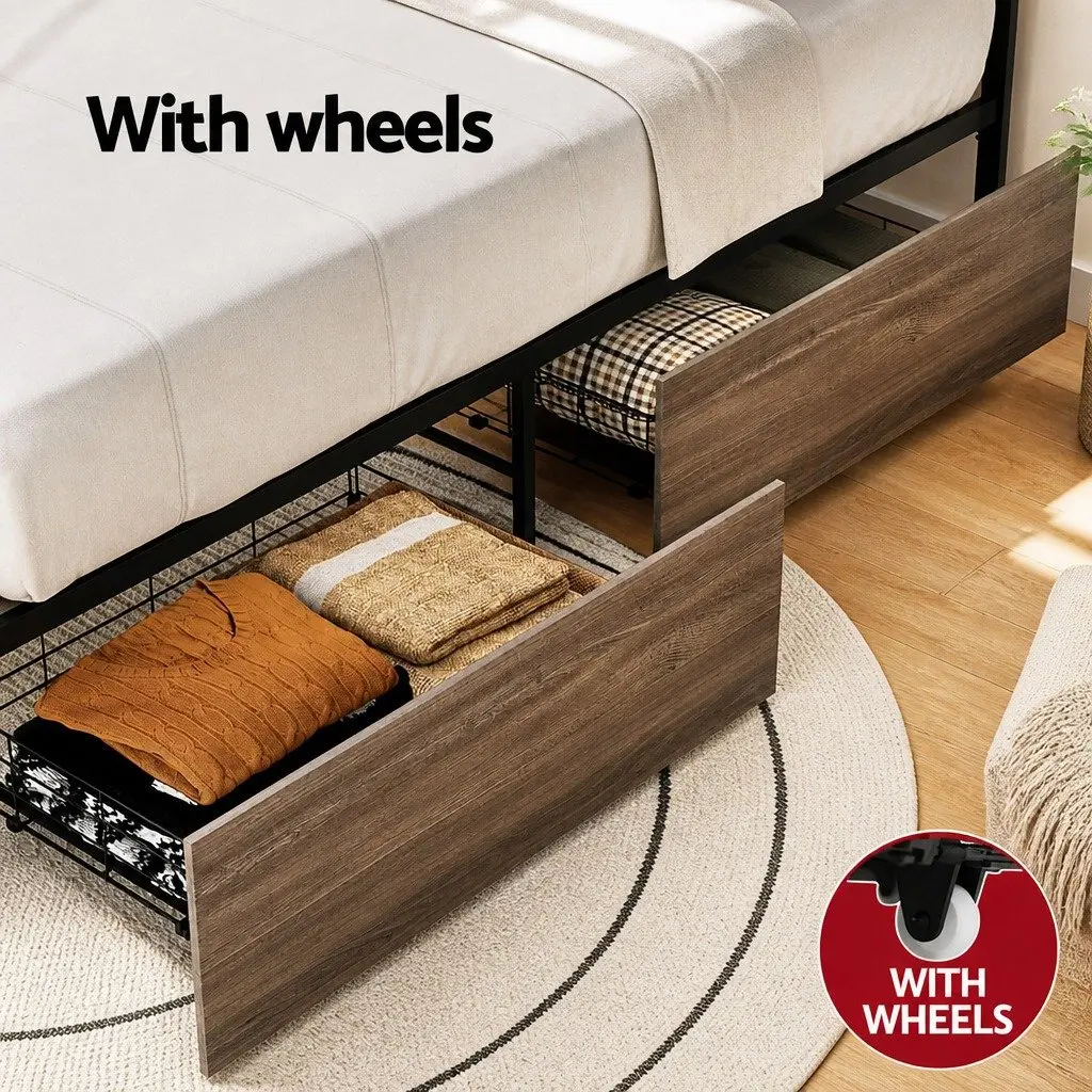Single Bed Frame with Storage Solutions