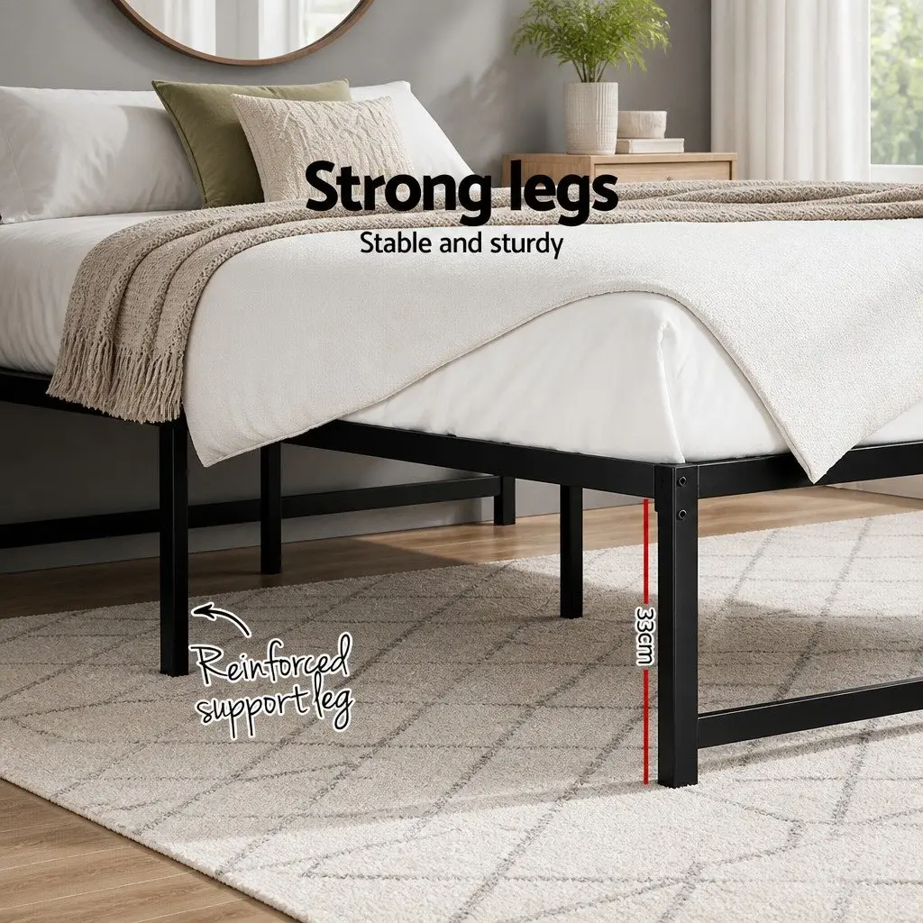 Metal Bed Frame for Queen-Sized Mattresses