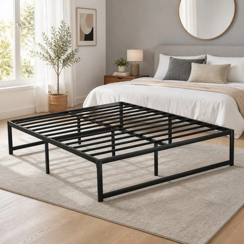 Metal Bed Frame for Queen-Sized Mattresses