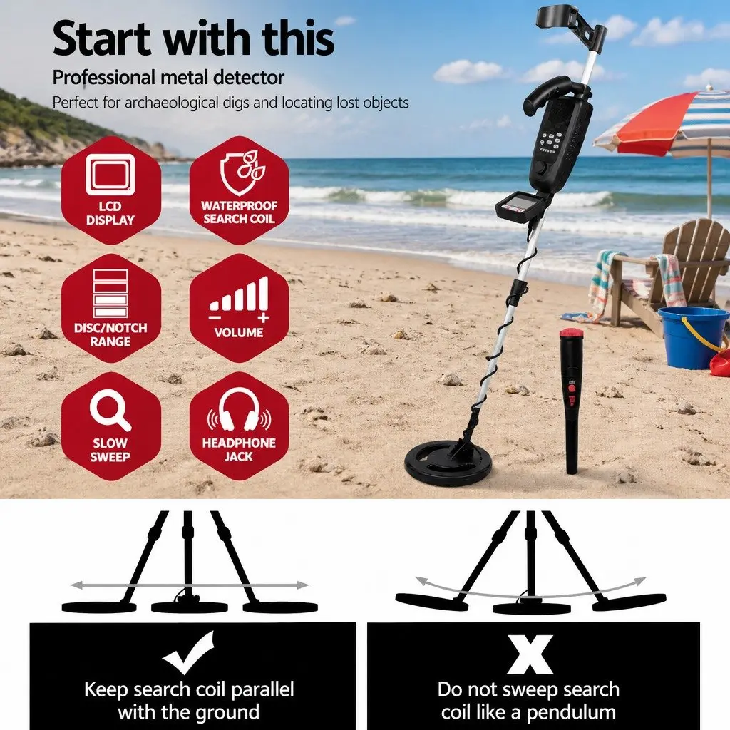 Metal Detector for Backyards and Beaches