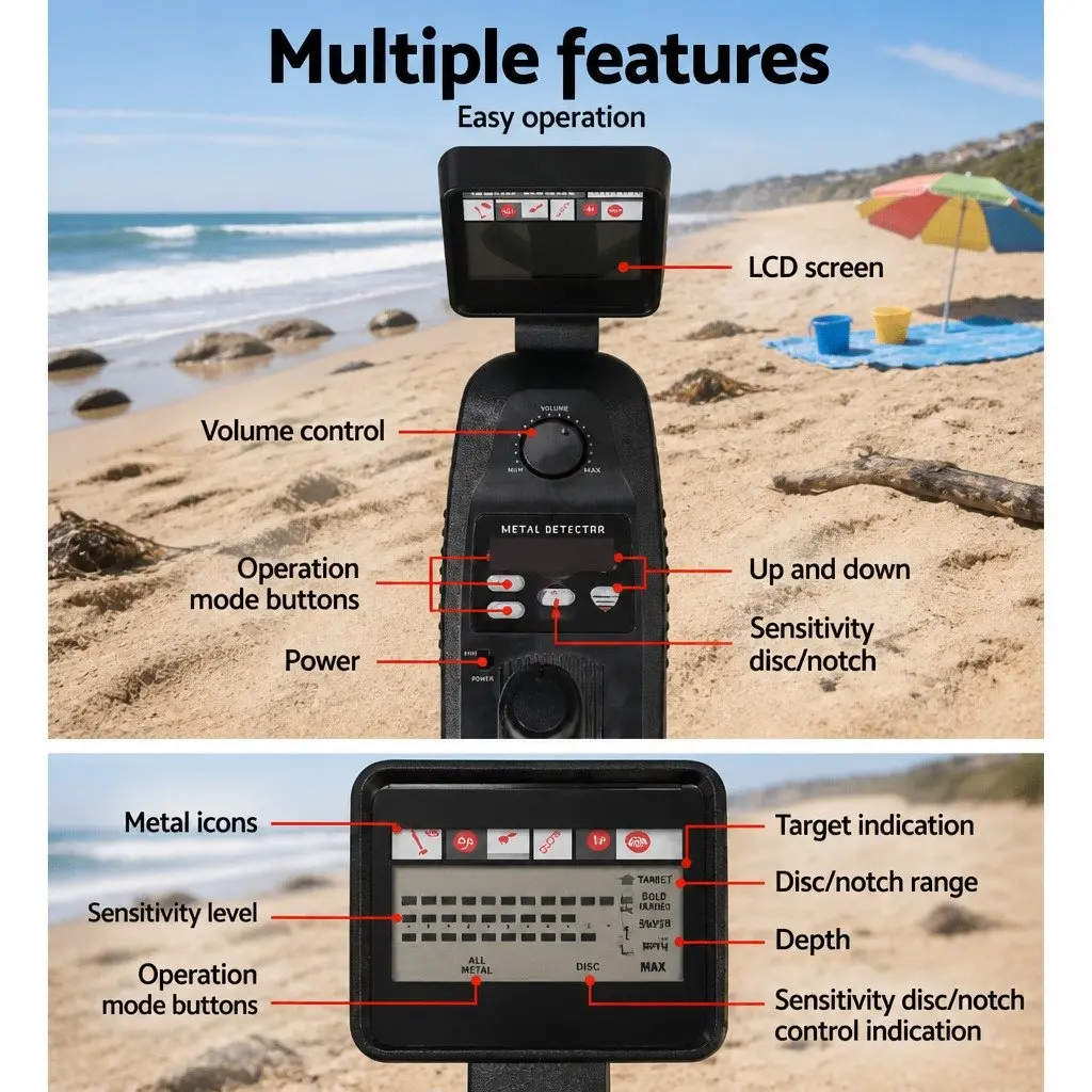 Metal Detector for Backyards and Beaches