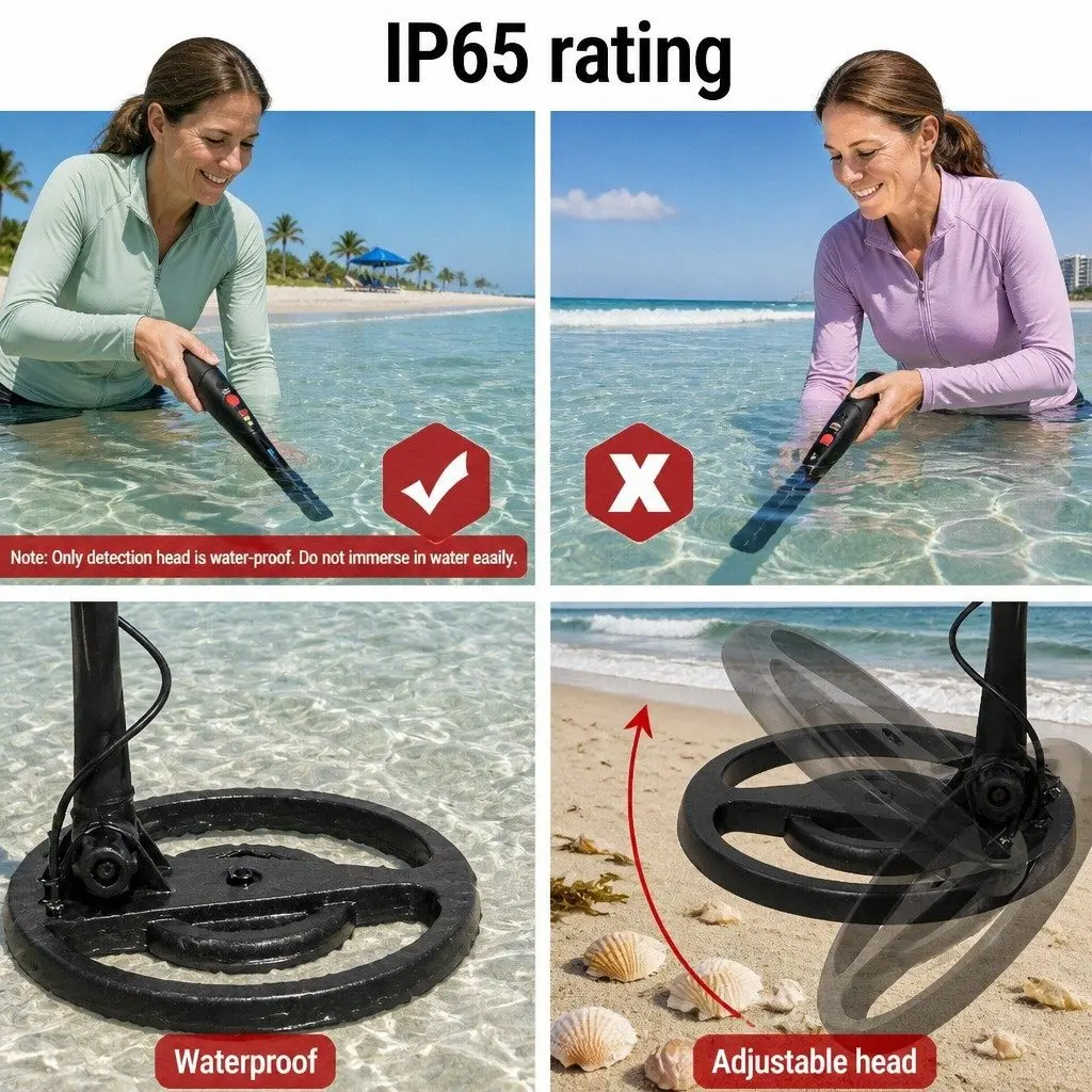 Metal Detector & Pinpointer Set 160mm Sensitivity Water Resistant Treasure