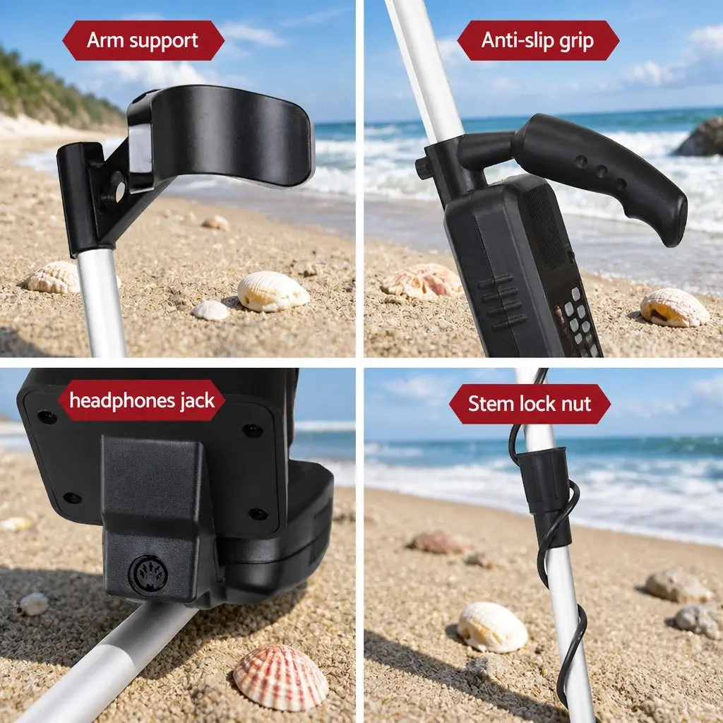 Metal Detector 180MM Waterproof LCD Display Treasure Hunter Search Coil Gold