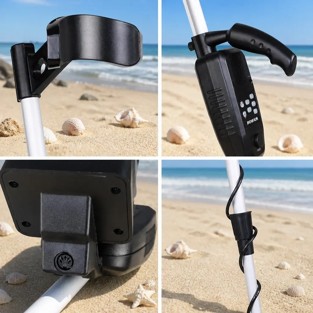 Metal Detector 180MM Waterproof LCD Display Treasure Hunter Search Coil Gold