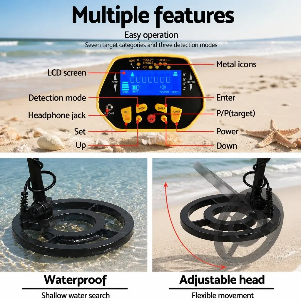 Waterproof Metal Detector for Outdoor Use