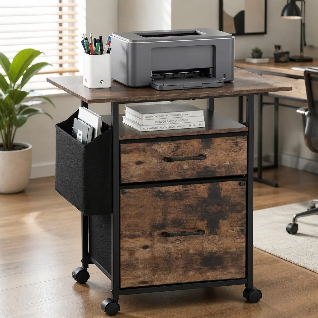 Mobile Filing Cabinet for Home Office Use