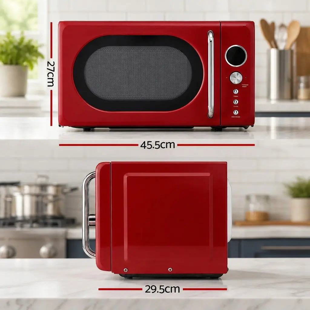 Microwave Oven 20L 700W Red Digital Control