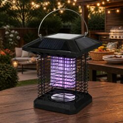 Electric Mosquito Killer Lamp Solar USB Rechargeable Indoor Outdoor Bug Zapper