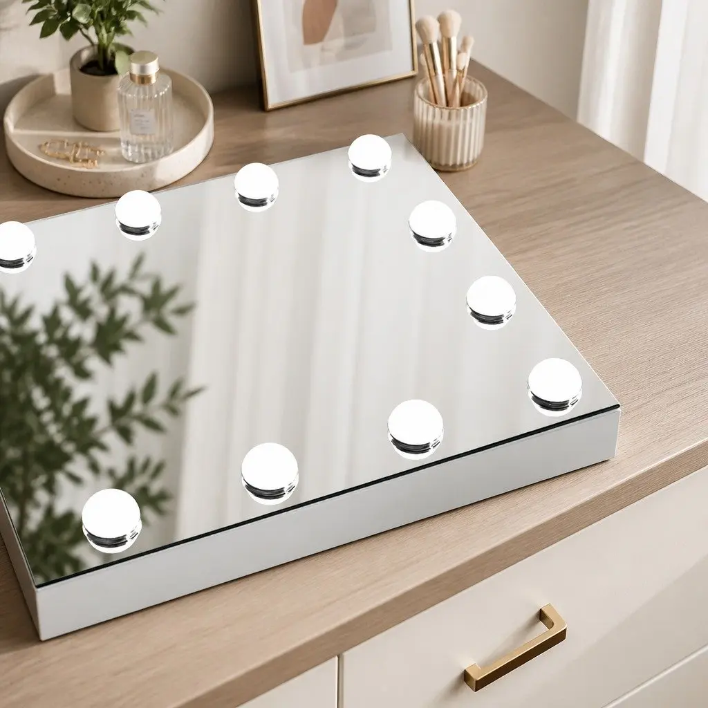 LED Vanity Mirror 45x58cm Hollywood Makeup Dressing Table with 10x Magnifier