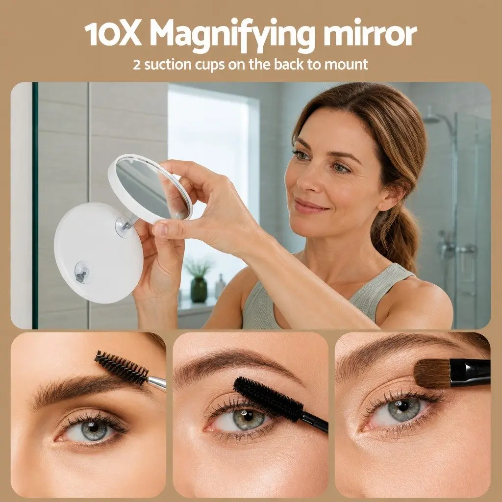 Makeup Mirror Metal MDF 80x60cm Yellow Hollywood Vanity LED Light Tabletop Adjustable Touch