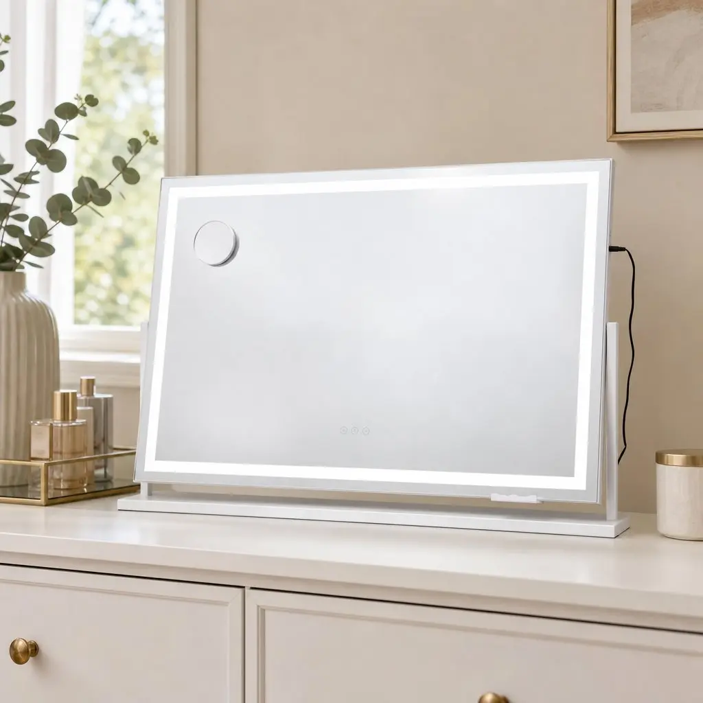 Makeup Mirror 90x60cm Rotatable LED White