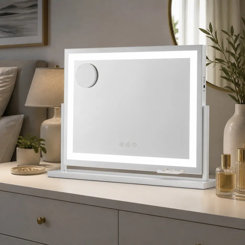 Makeup Mirror LED Light Strip 58x46cm 360 Rotatable White