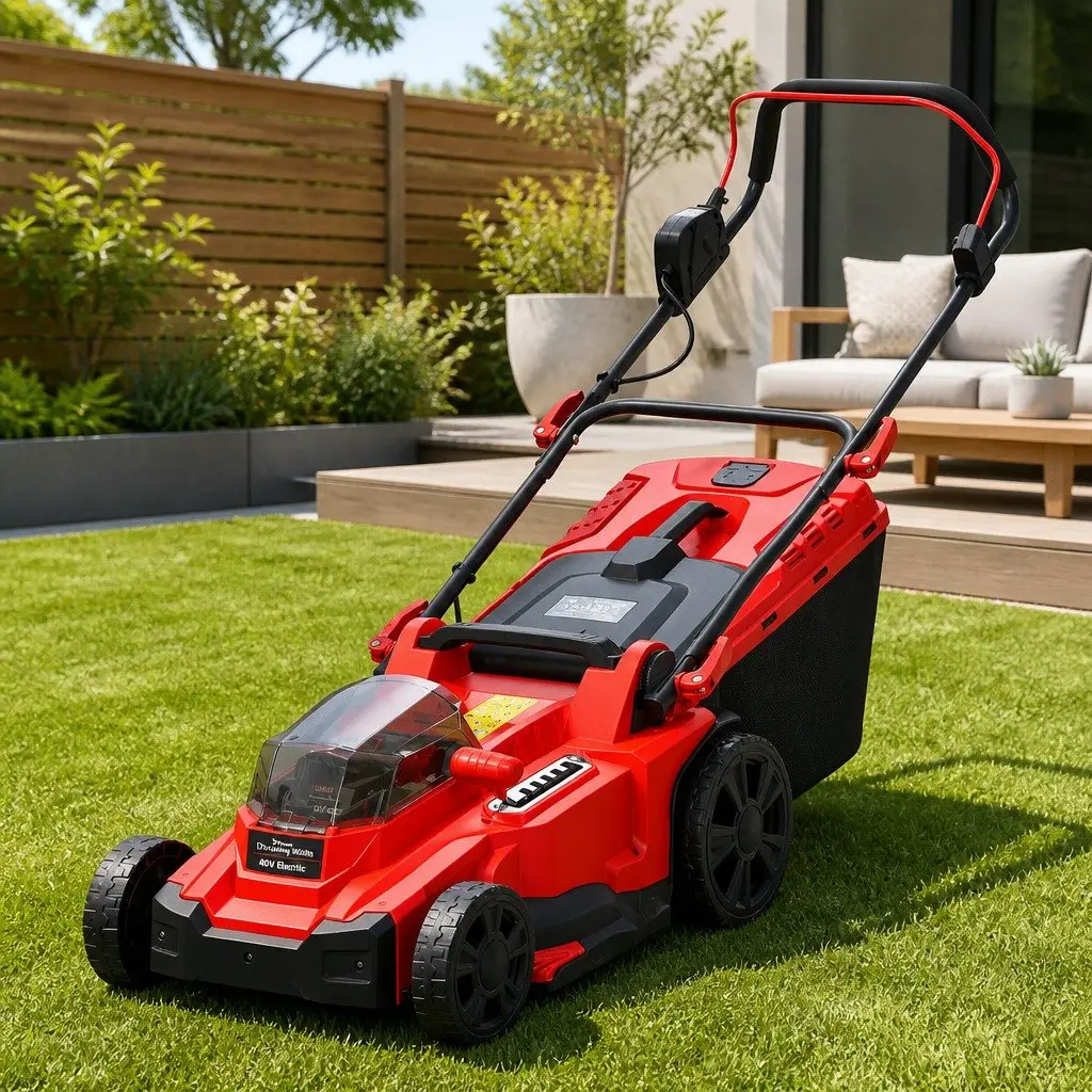 Cordless Lawn Mower 37cm Cutting Width 40V Electric Lawnmower Rear Discharge