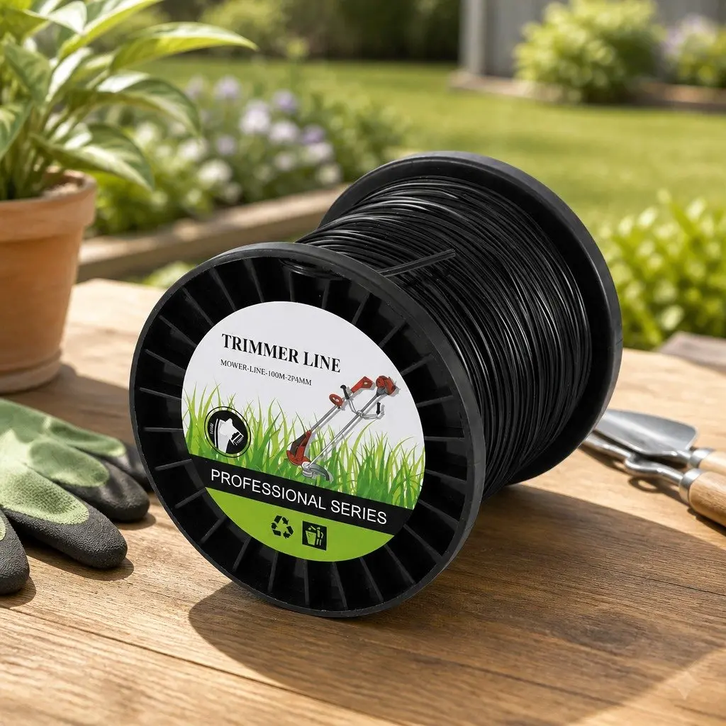 Trimmer Line PA6 Nylon 100M 2.4mm Black