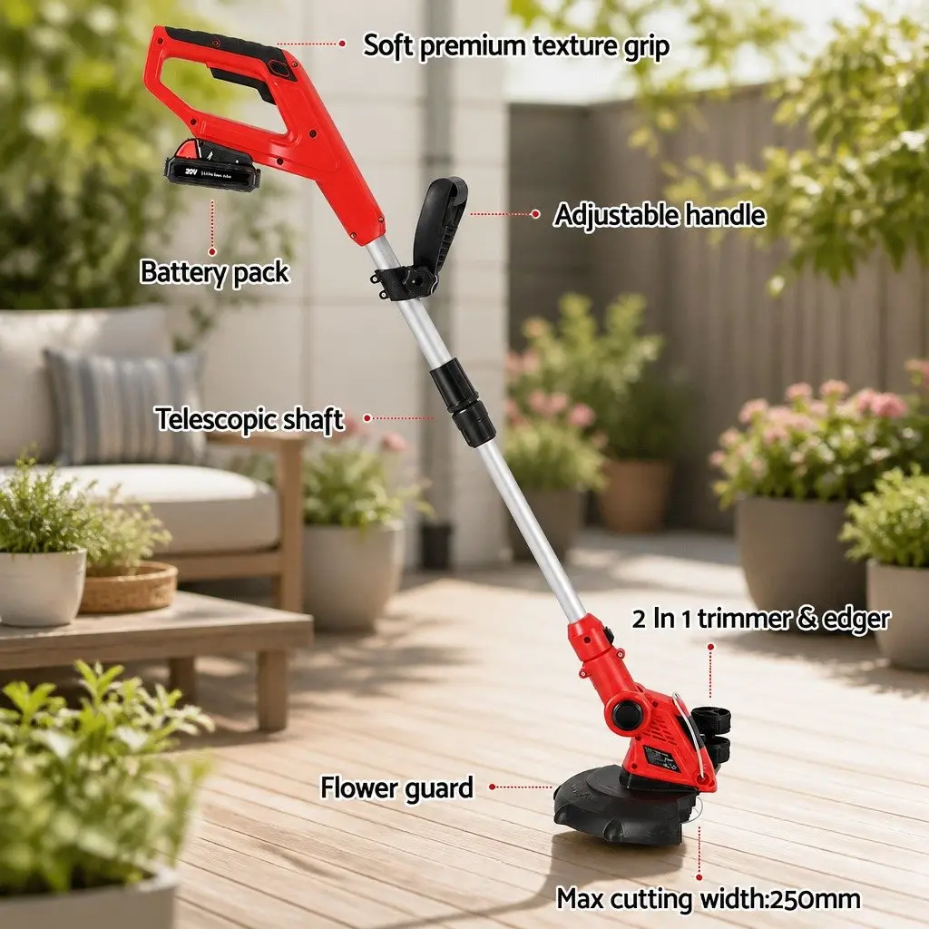 Cordless Line Trimmer 20V Lightweight Adjustable Garden Tool