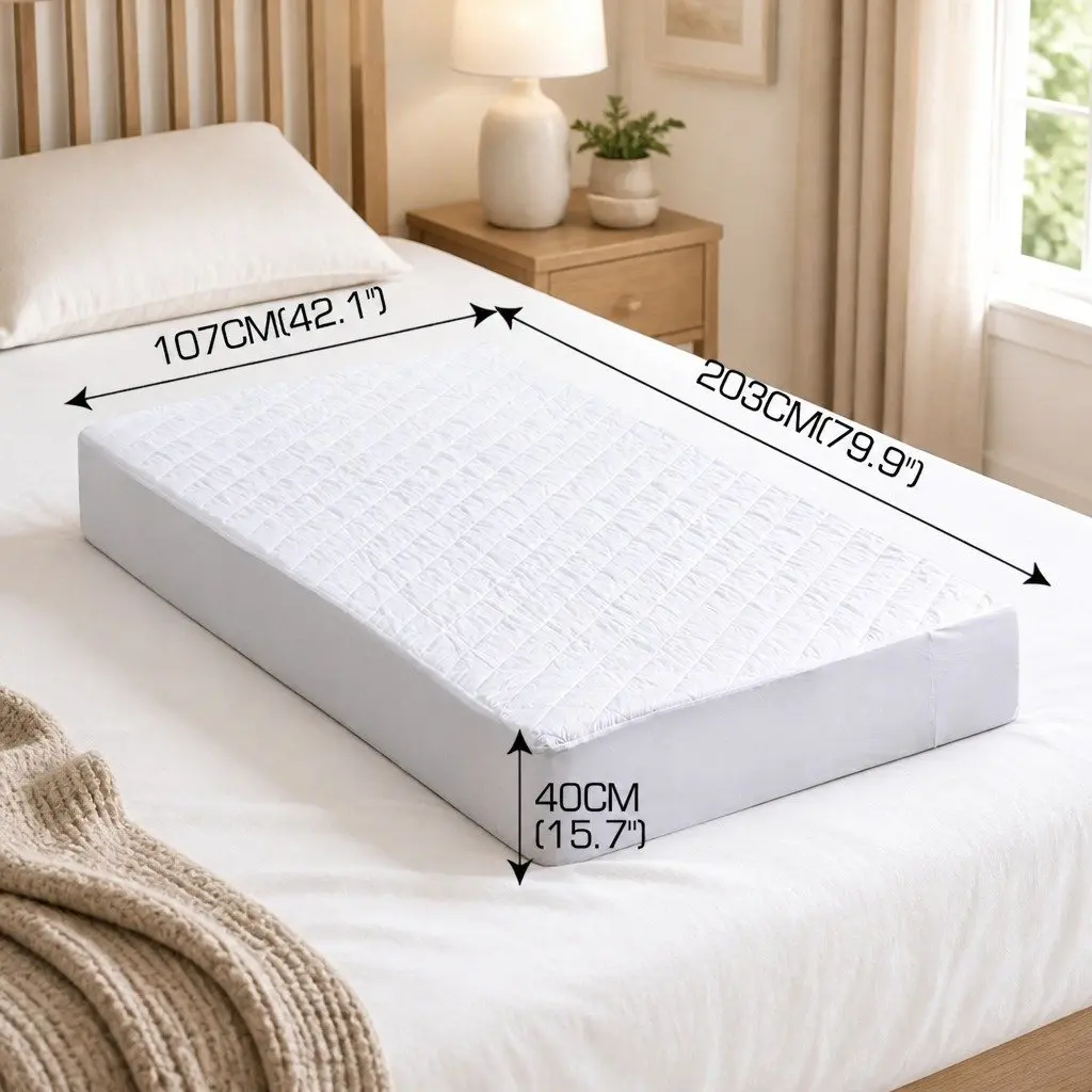 Fitted Mattress Protector Microfiber King Single White Waterproof Dust Mite Prevention