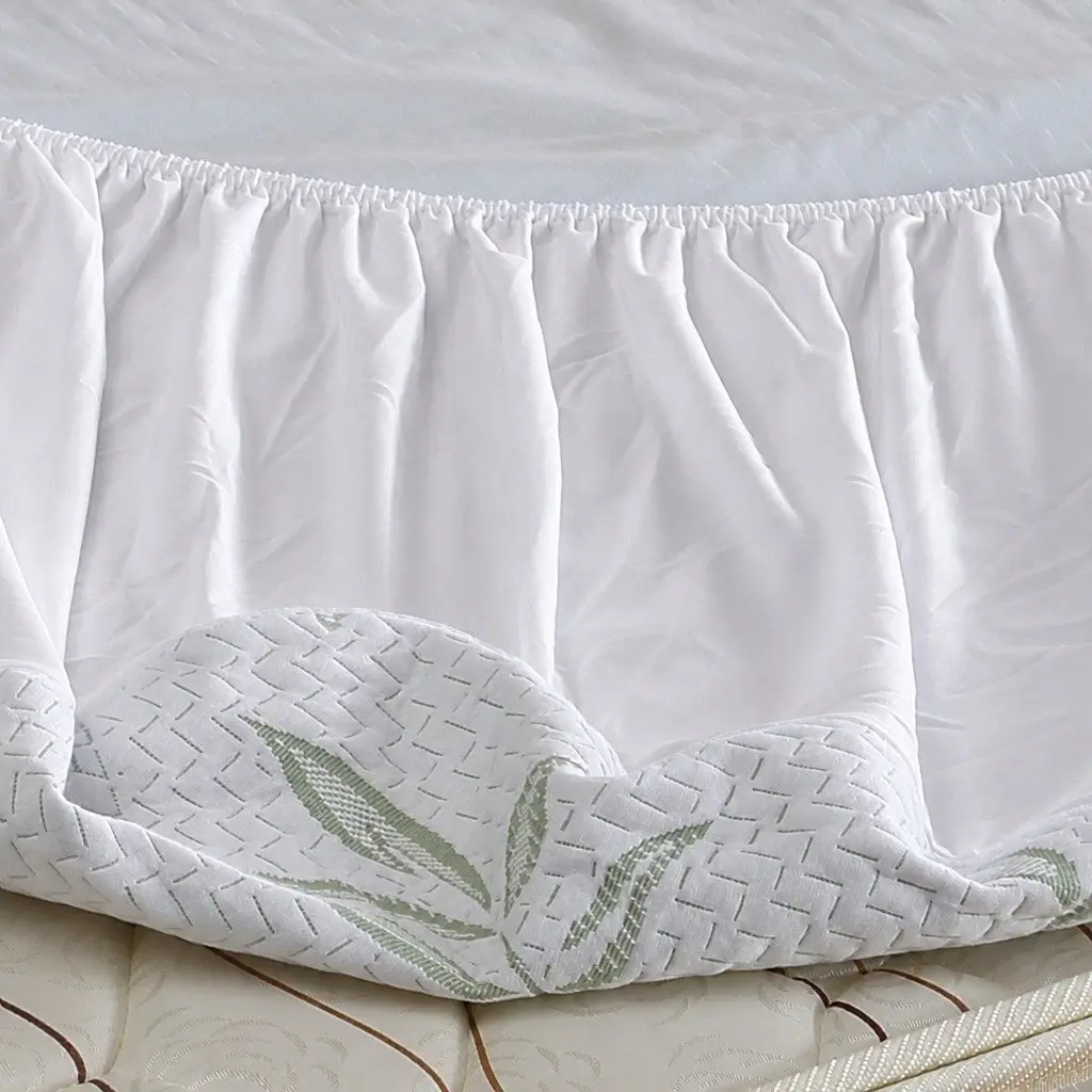 King Single Fitted Mattress Protector Waterproof Breathable White Dust Mite Allergen