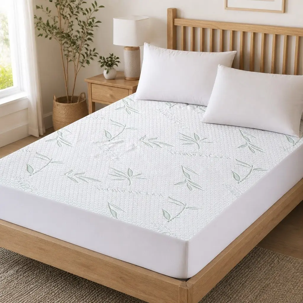 Fitted Mattress Protector Waterproof Breathable for Super King Size Mattress White Dust Mite Allergen 35cm or 40cm Depth