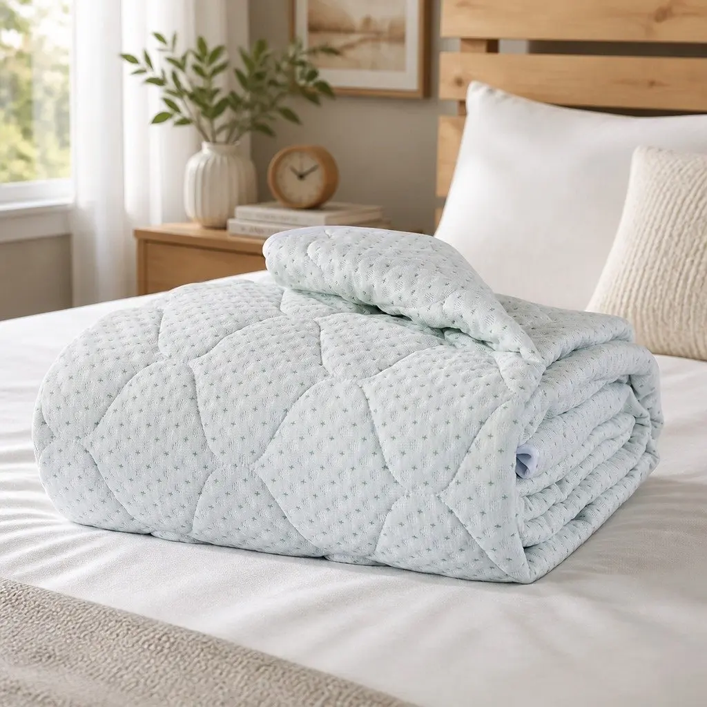 Mattress Protector Bamboo Fibre Quilted Waterproof Fitted 40cm Elastic King Single White