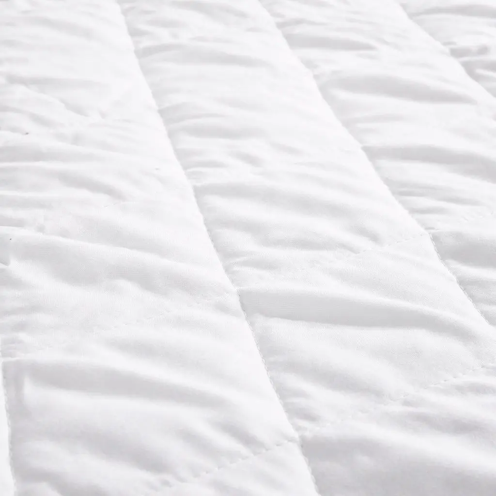 King Size Quilted Fitted Mattress Protector Waterproof Microfiber White Dust Mite Allergen Resistant