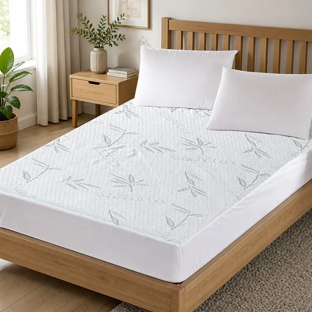 Mattress Protector Fitted Double Waterproof Breathable Dust Mite Prevention