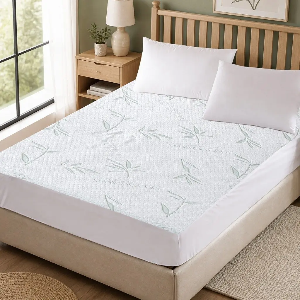 Queen Fitted Mattress Protector Waterproof Dust Mite Allergen Prevention