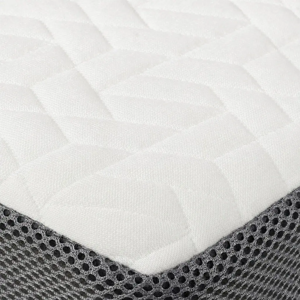 Memory Foam Mattress Topper Dual Layer Double Size White and Grey