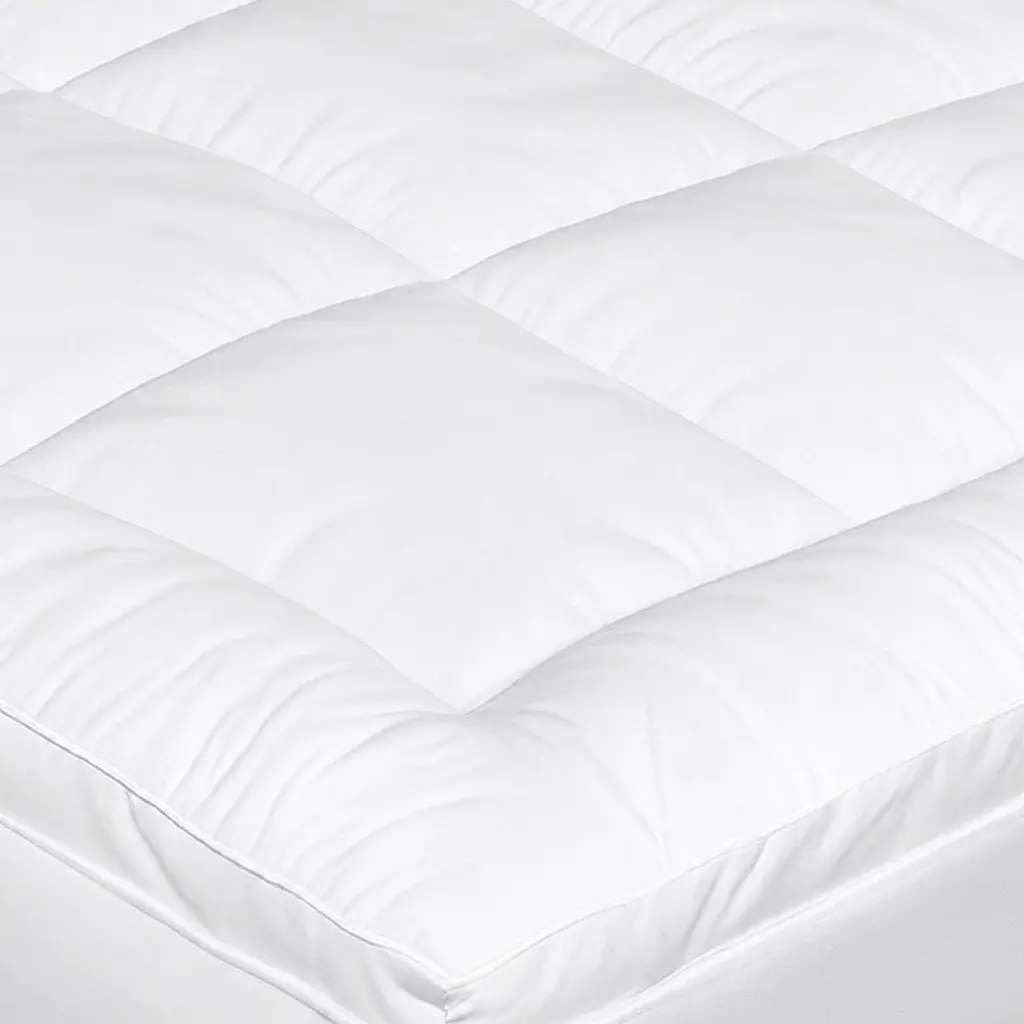 Single Bed Topper 5cm Extra Thick Pillowtop White Fitted Skirt