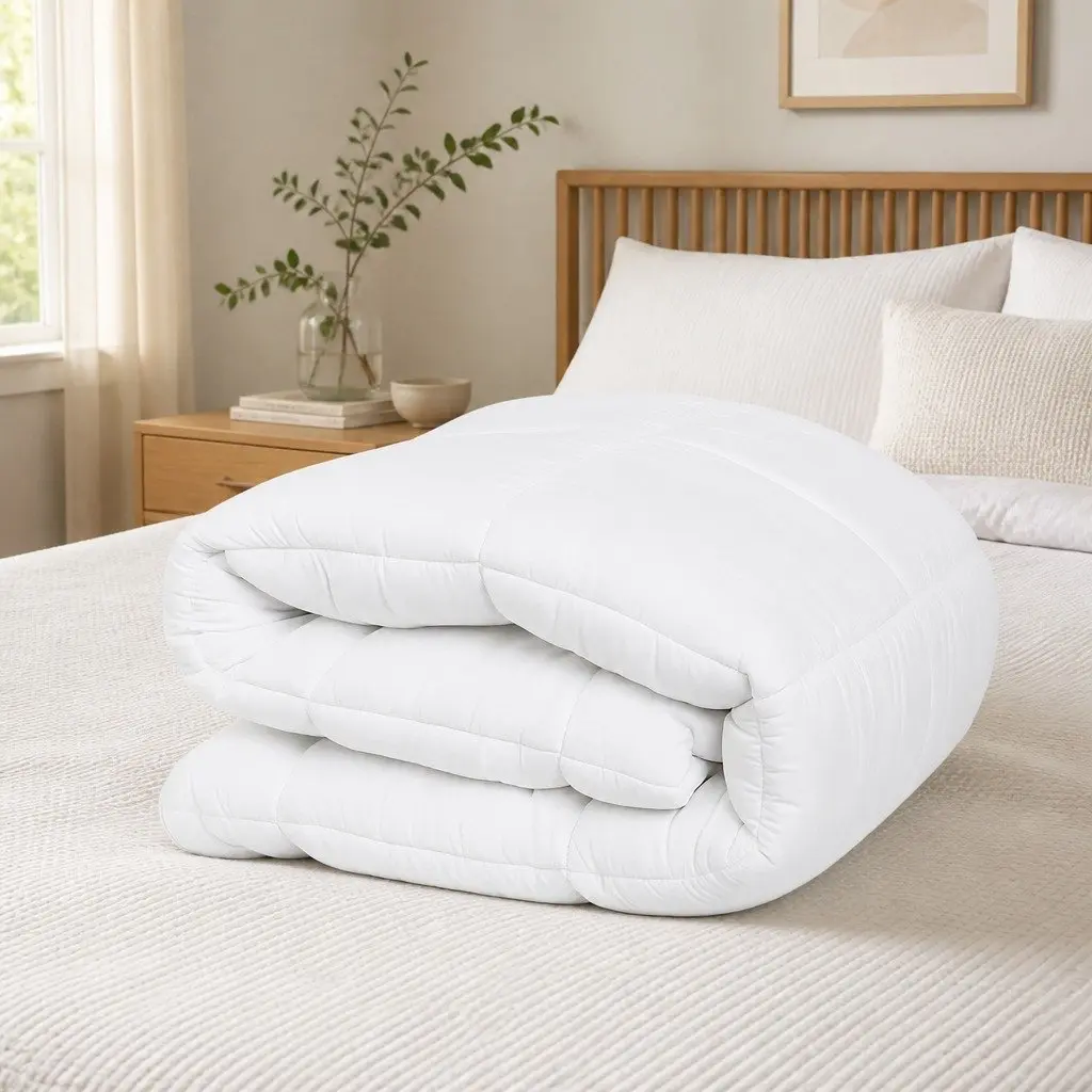 Single Bed Topper 5cm Extra Thick Pillowtop White Fitted Skirt