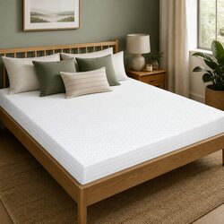 Memory Foam Mattress Topper 10cm Dual-Layer Gel Cooling Bamboo Charcoal Queen